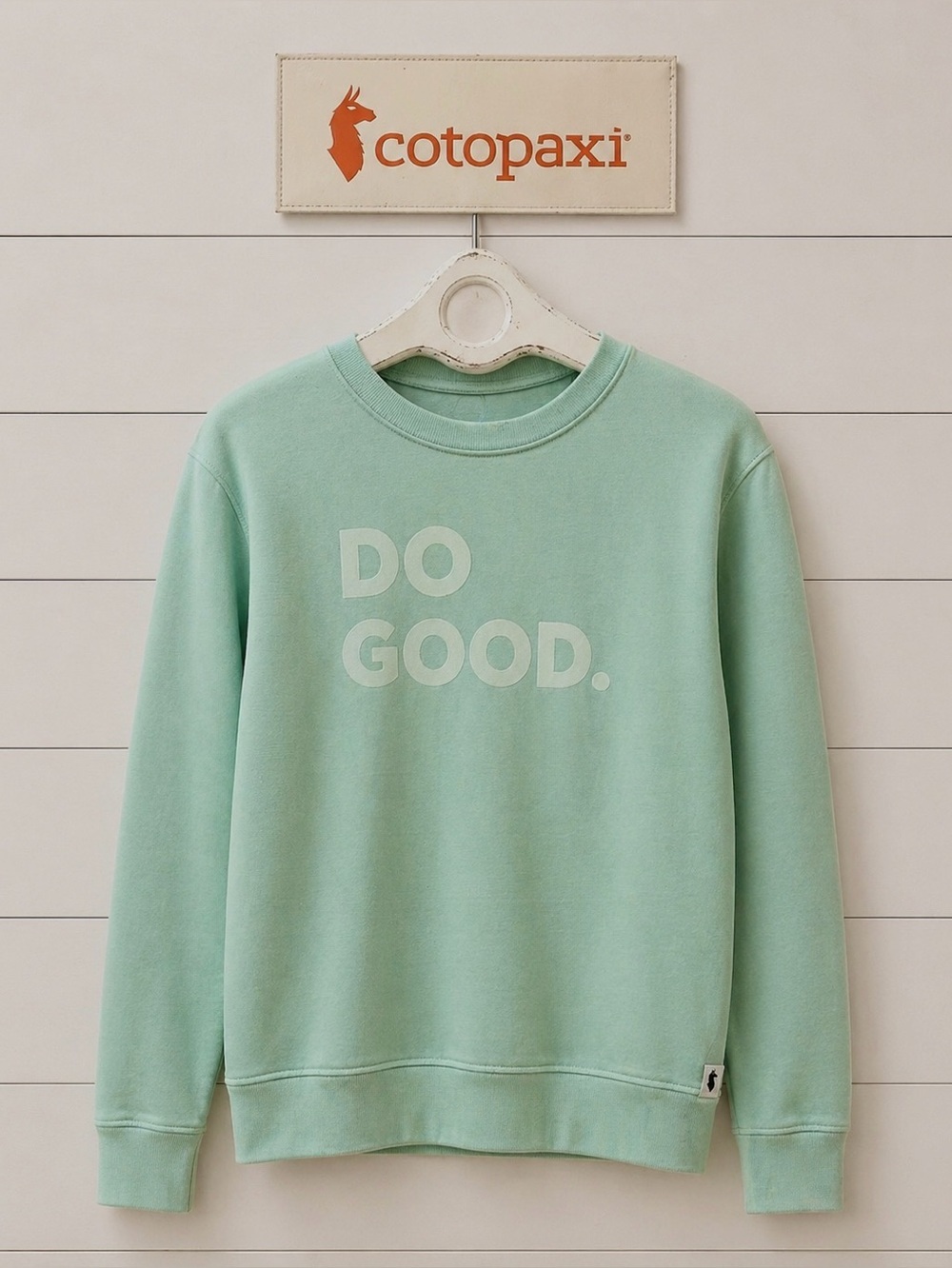 COTOPAXI – Mint Green “Do Good” Sweatshirt size M